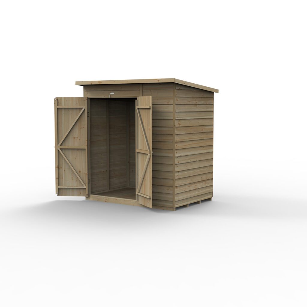 4LIFE Pent Shed 6×4 – No Windows – Double Door with Installation 5013053203774 2